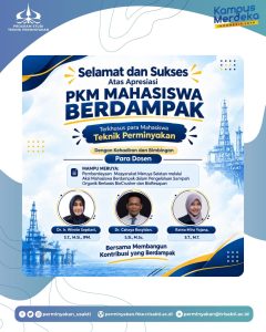SELAMAT DAN SUKSES ATAS APRESIASI PKM MAHASISWA BERDAMPAK 2026!